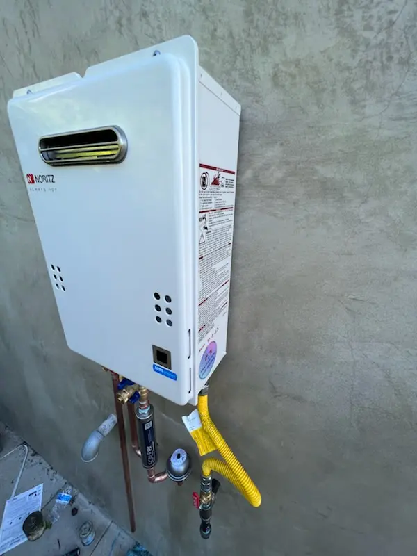Tankless water heater installation for Baldwin Place homes